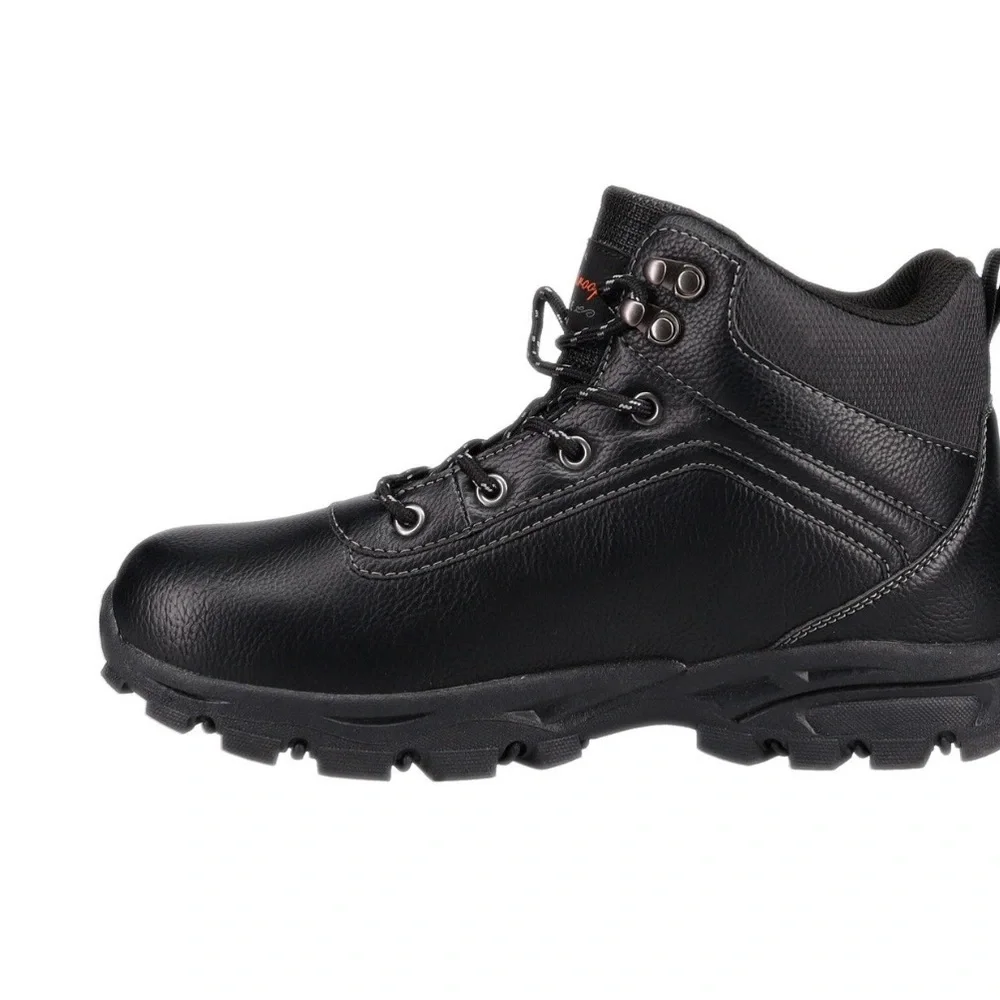 Weatherpro Men's Black Safety Work Boot with Rugged Traction